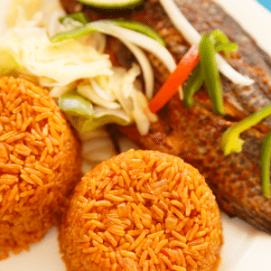 Ghana fish and jollof